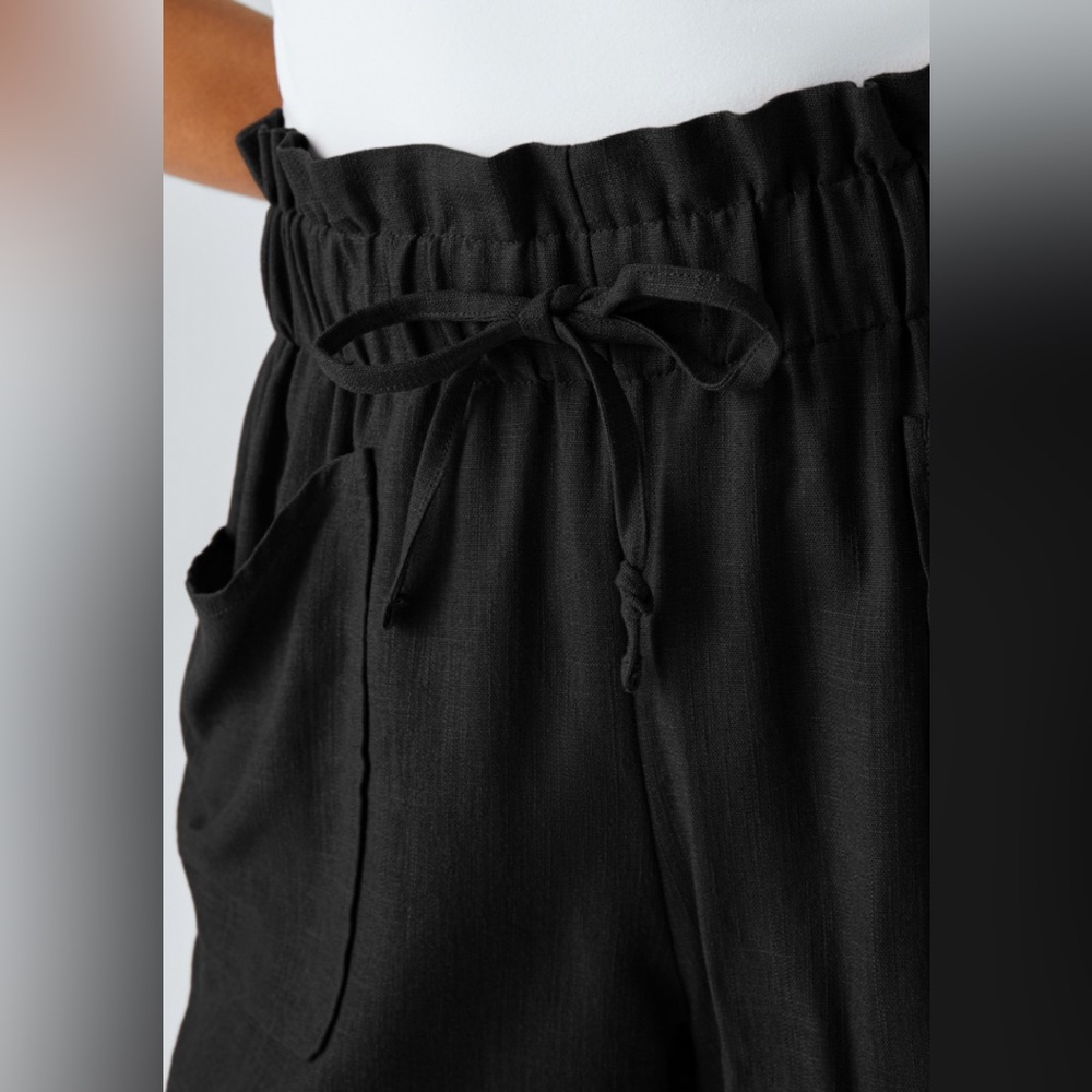 Paper Bag Waist Drawstring Multiple Pockets Curve… - image 7